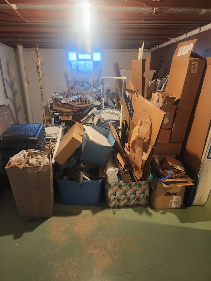 Roll-off dumpster container at job site for Construction Dumpster Rental in Greenwood